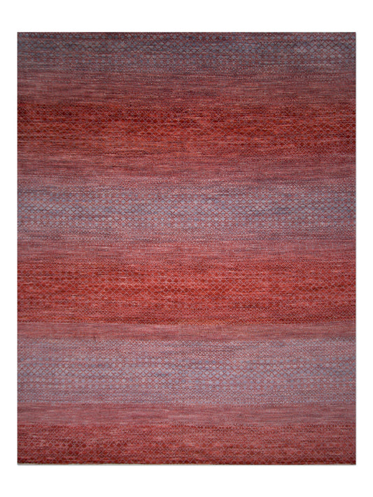 Durva/Grass Design (9'01"x11'06") red/gray