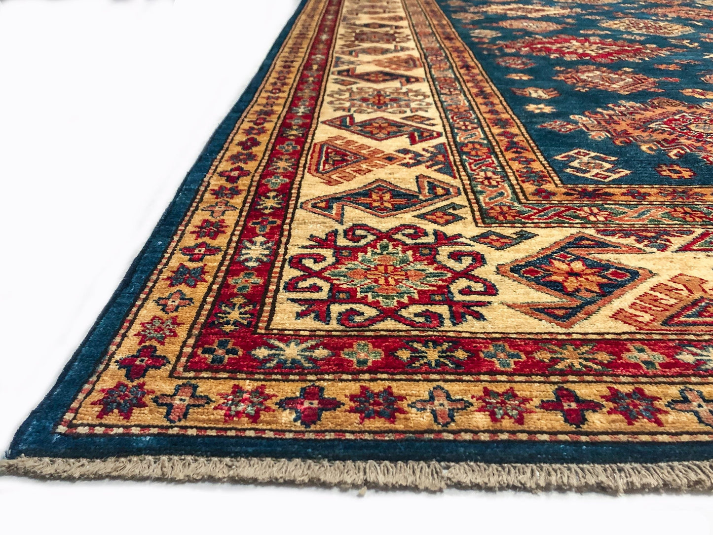 Super Kazak (8'11"x12'02") blue/lt.gold