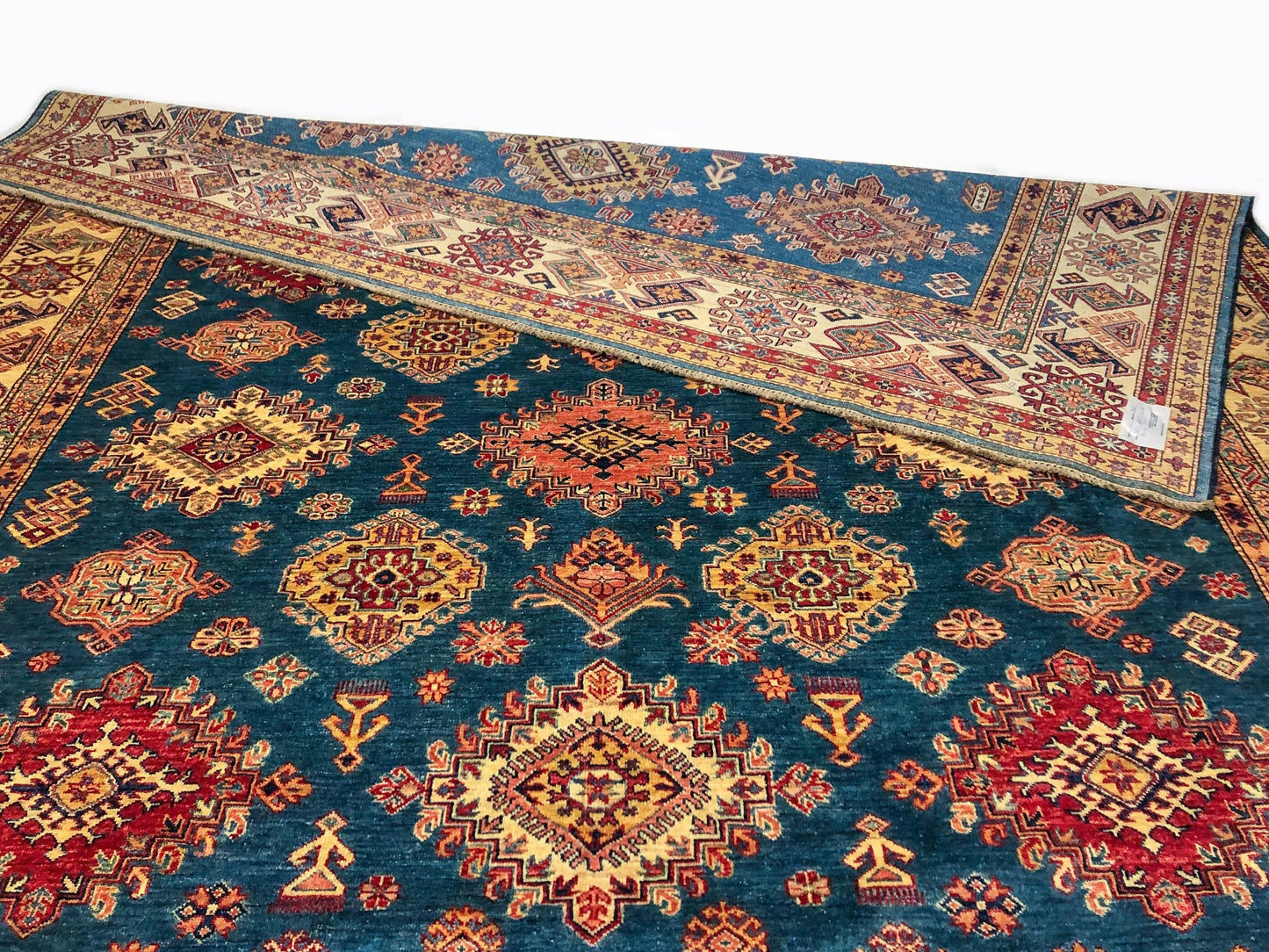 Super Kazak (8'11"x12'02") blue/lt.gold