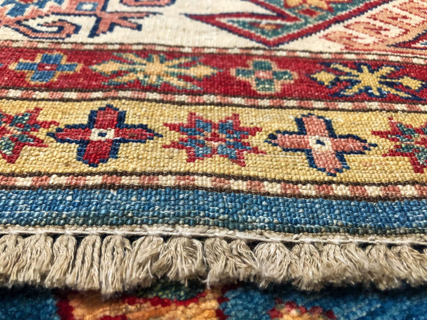 Super Kazak (8'11"x12'02") blue/lt.gold