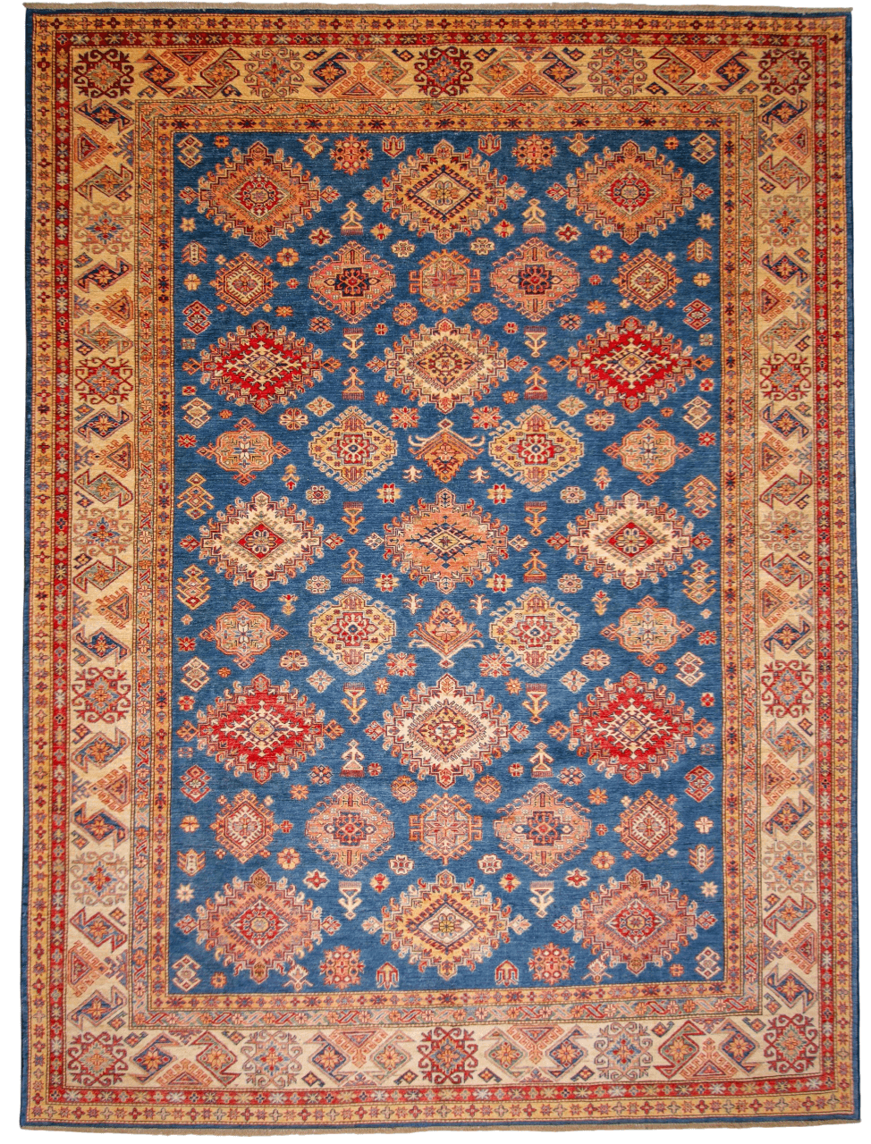 Super Kazak (8'11"x12'02") blue/lt.gold