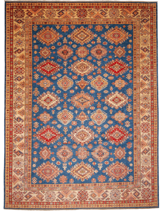 Super Kazak (8'11"x12'02") blue/lt.gold