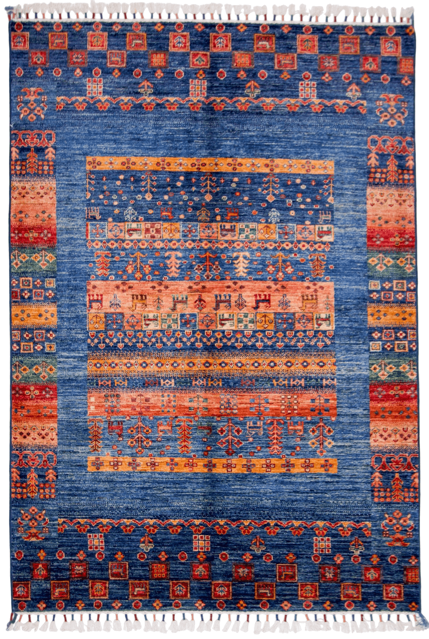 Gabbeh / Khorjin (4x6) blue/mt