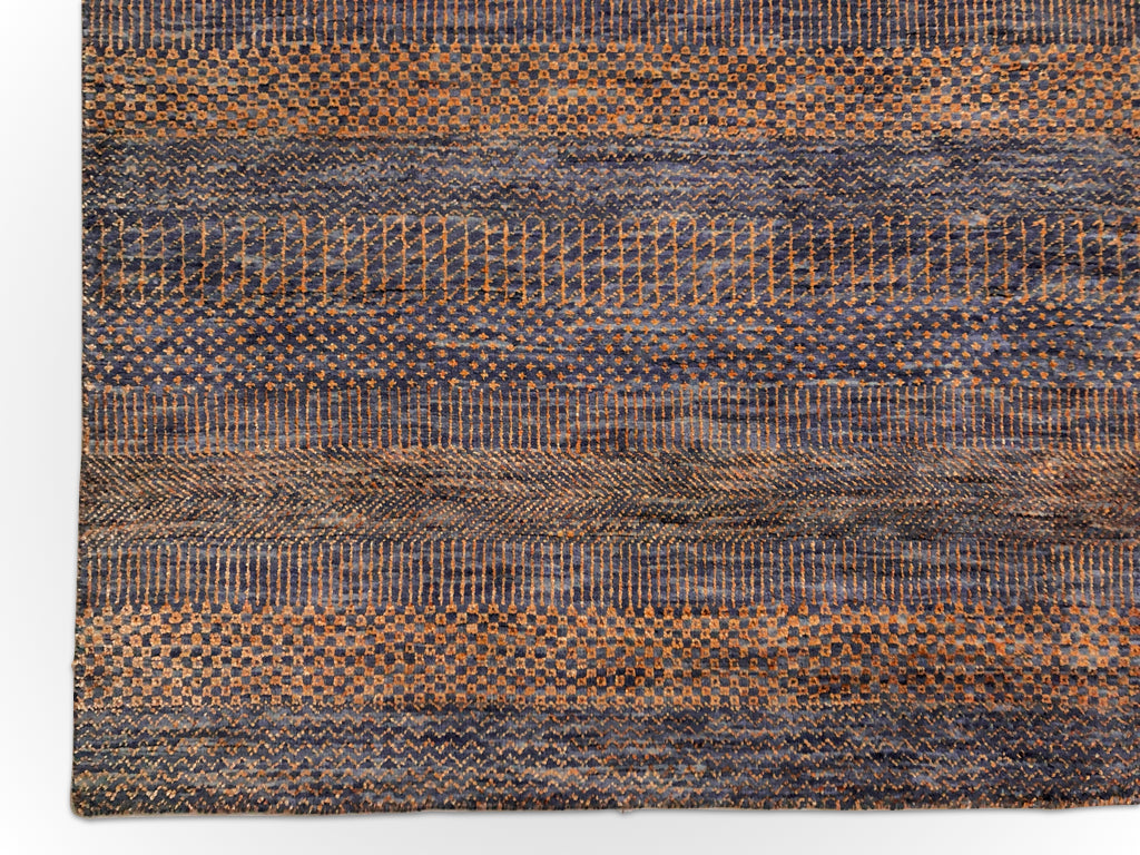 Durva Grass Design (10'01"x14'03") copper/blue-gray