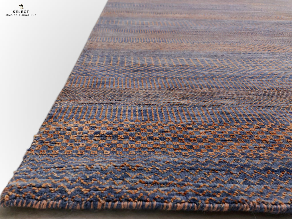 Durva Grass Design (10'01"x14'03") copper/blue-gray