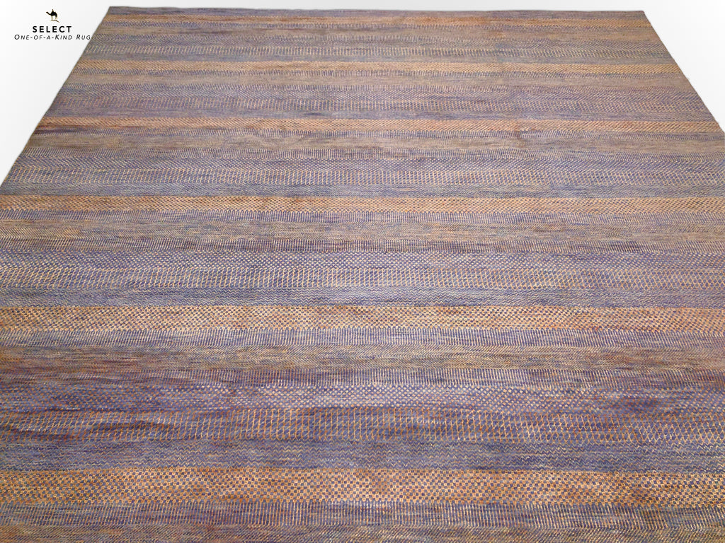 Durva Grass Design (10'01"x14'03") copper/blue-gray