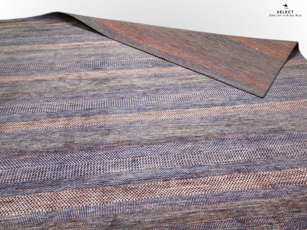 Durva Grass Design (10'01"x14'03") copper/blue-gray