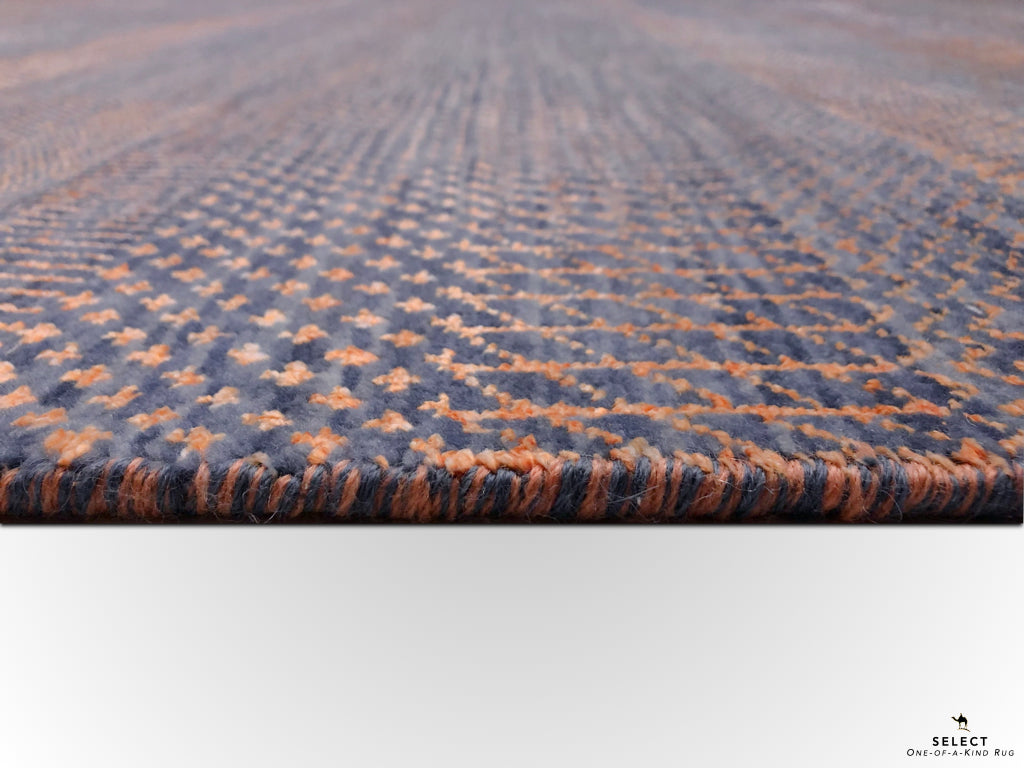Durva Grass Design (10'01"x14'03") copper/blue-gray