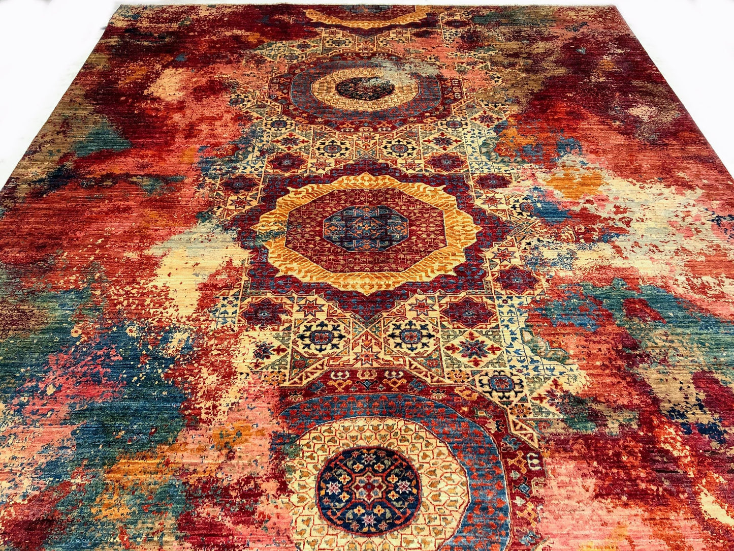 Celestial Mamluk (9'09"x13'06") red/multicolor