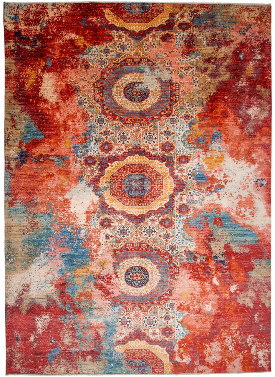 Celestial Mamluk (9'09"x13'06") red/multicolor