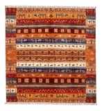 Khurjeen/Gabbeh (6'06"x6'10") rust/multicolor