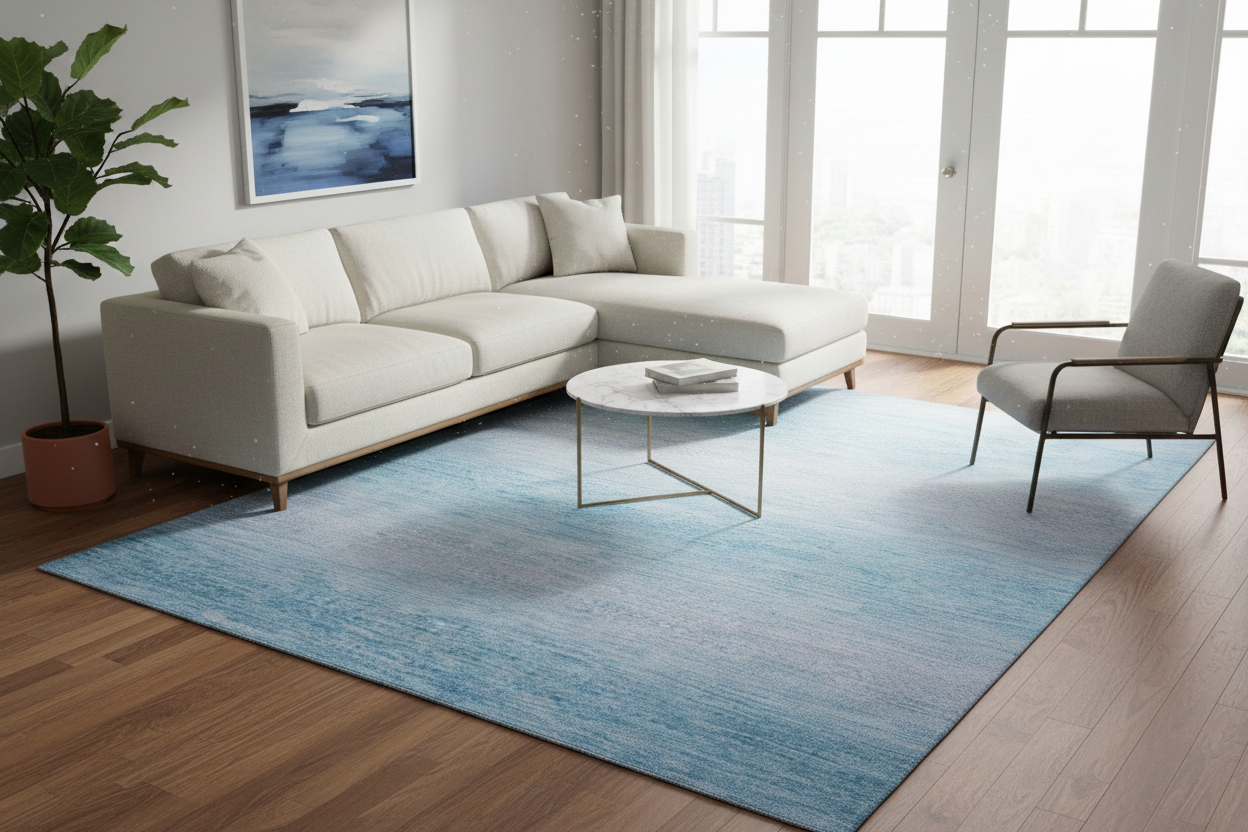 Durva/Grass Design (9'01"x11'11") lt.blue