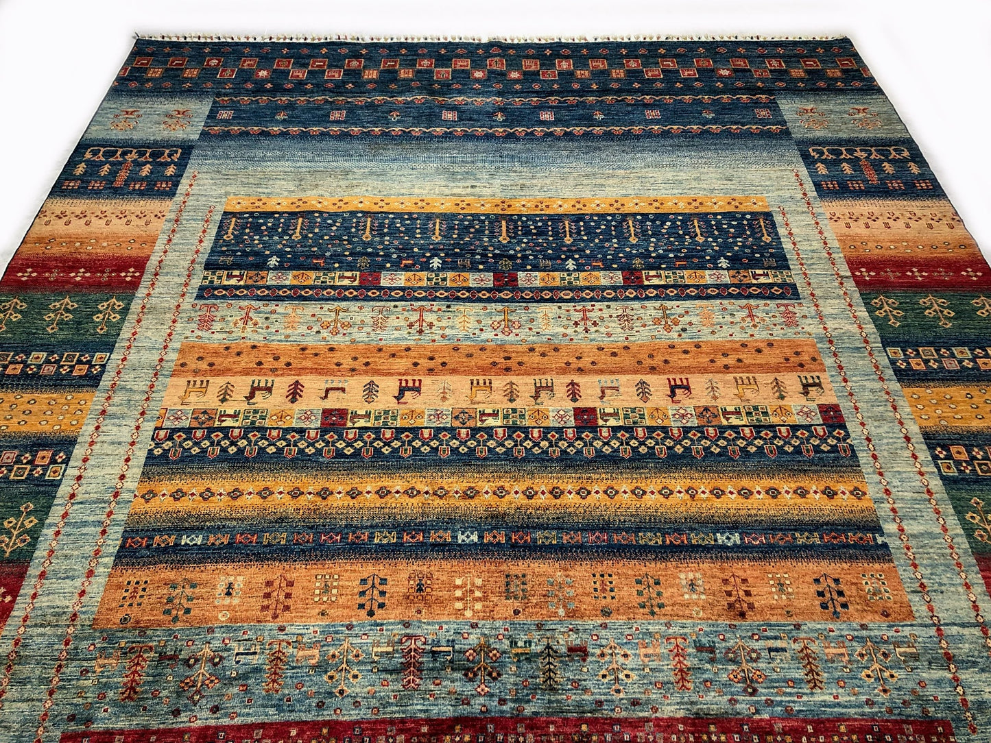 Khorjin/Gabbeh (9'00"x11'09") blue/multicolor