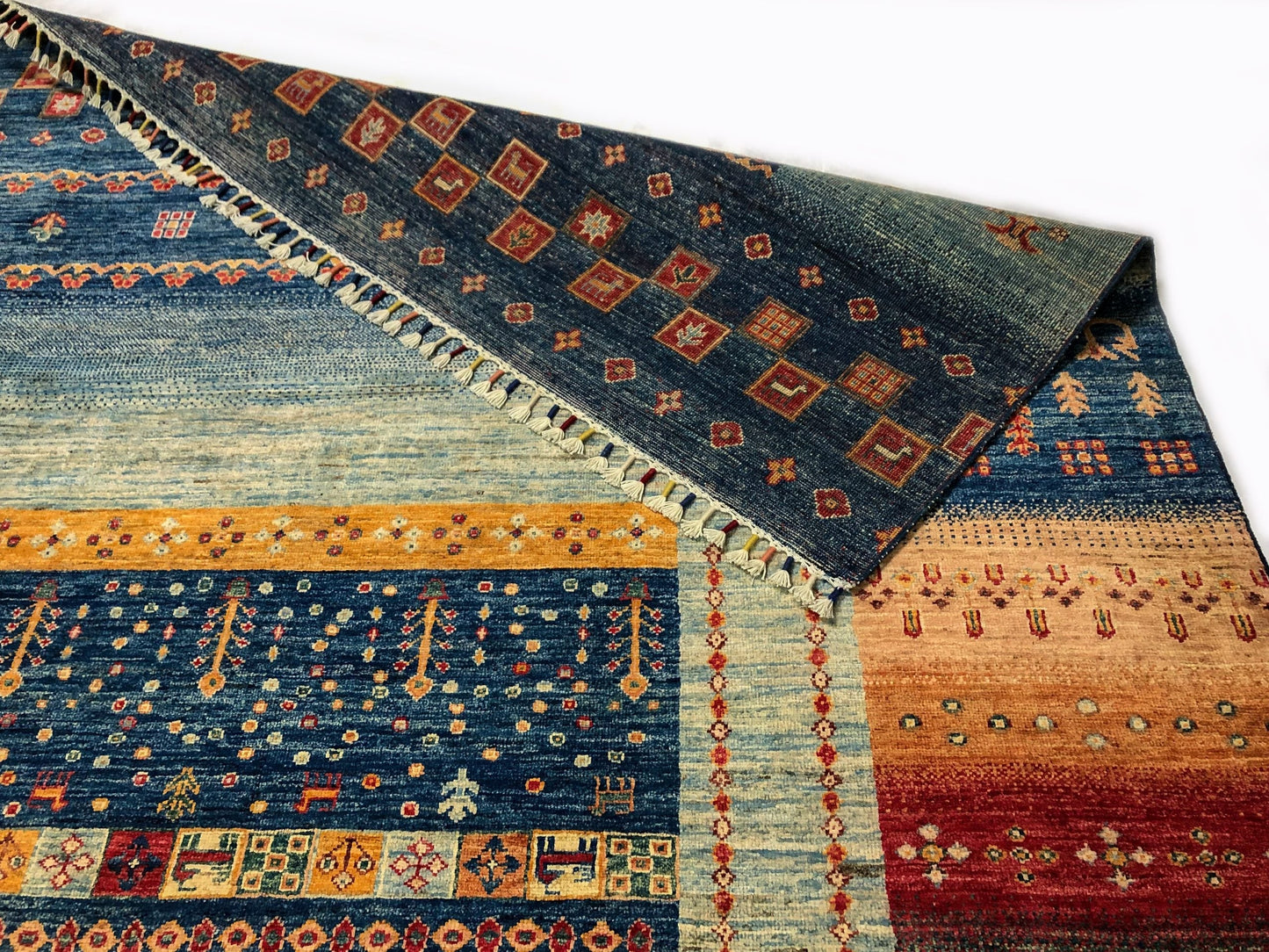 Khorjin/Gabbeh (9'00"x11'09") blue/multicolor