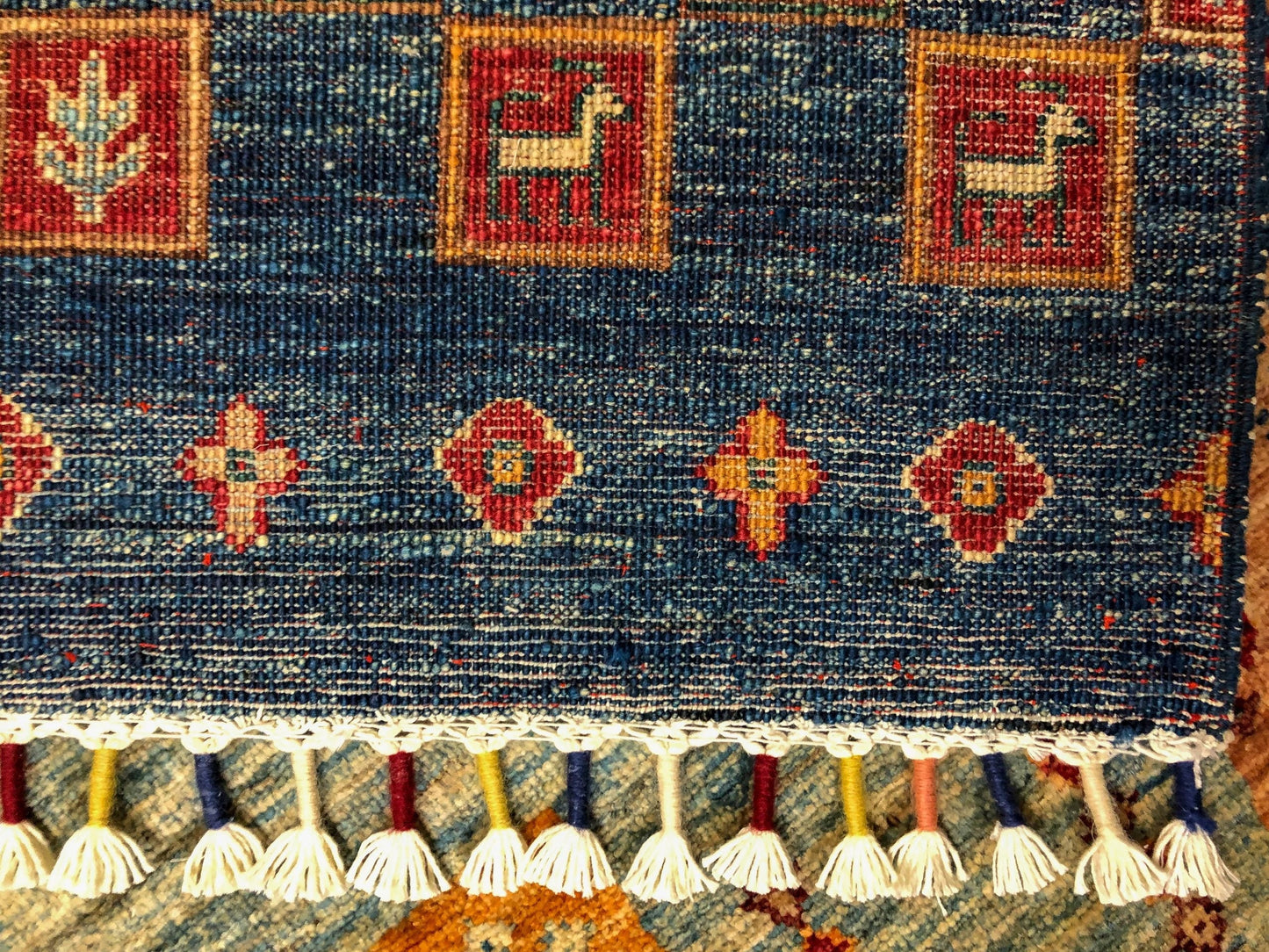 Khorjin/Gabbeh (9'00"x11'09") blue/multicolor