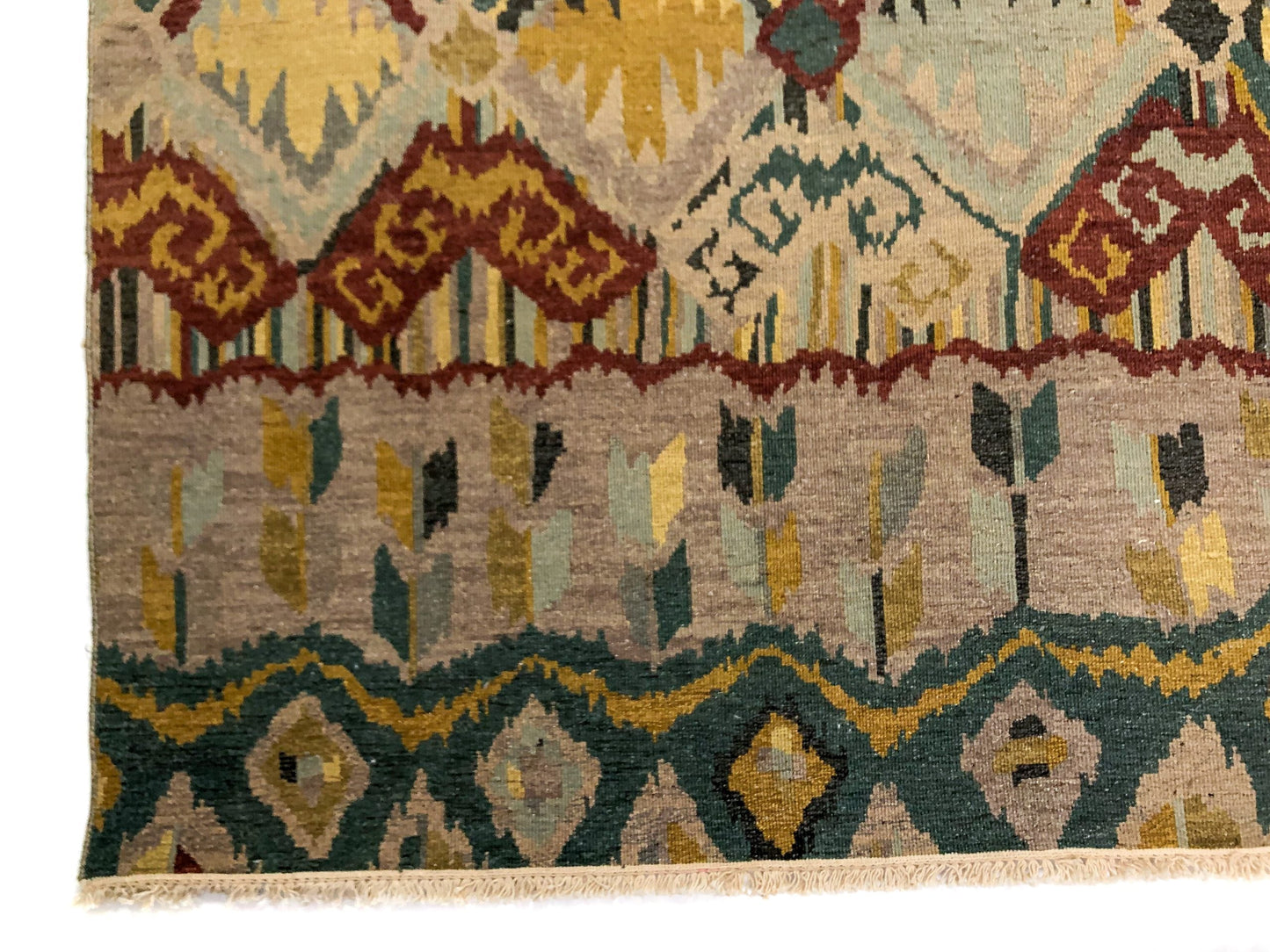 Reversible/2-Sided Ikat Design (6' Square) multicolor