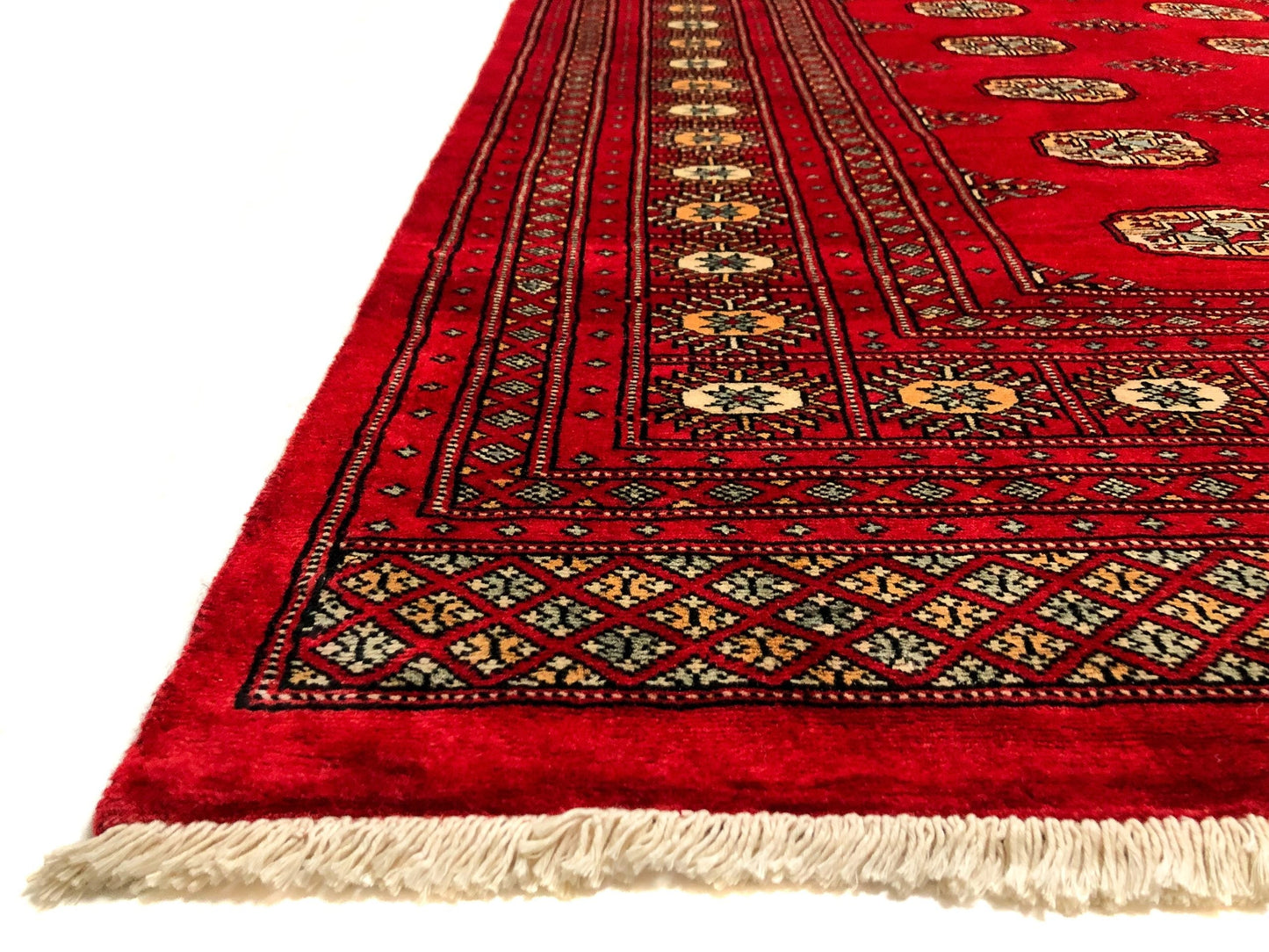 Corner detail of Bokhara (9x12) red