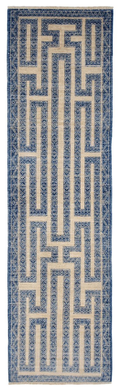 Tuareg (2'08"x9'08") blue/ivory