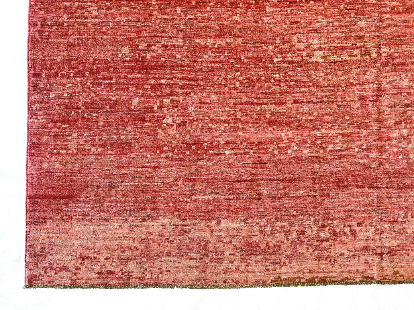 Modern Afghan Gabbeh (9'01"x11'10") coral