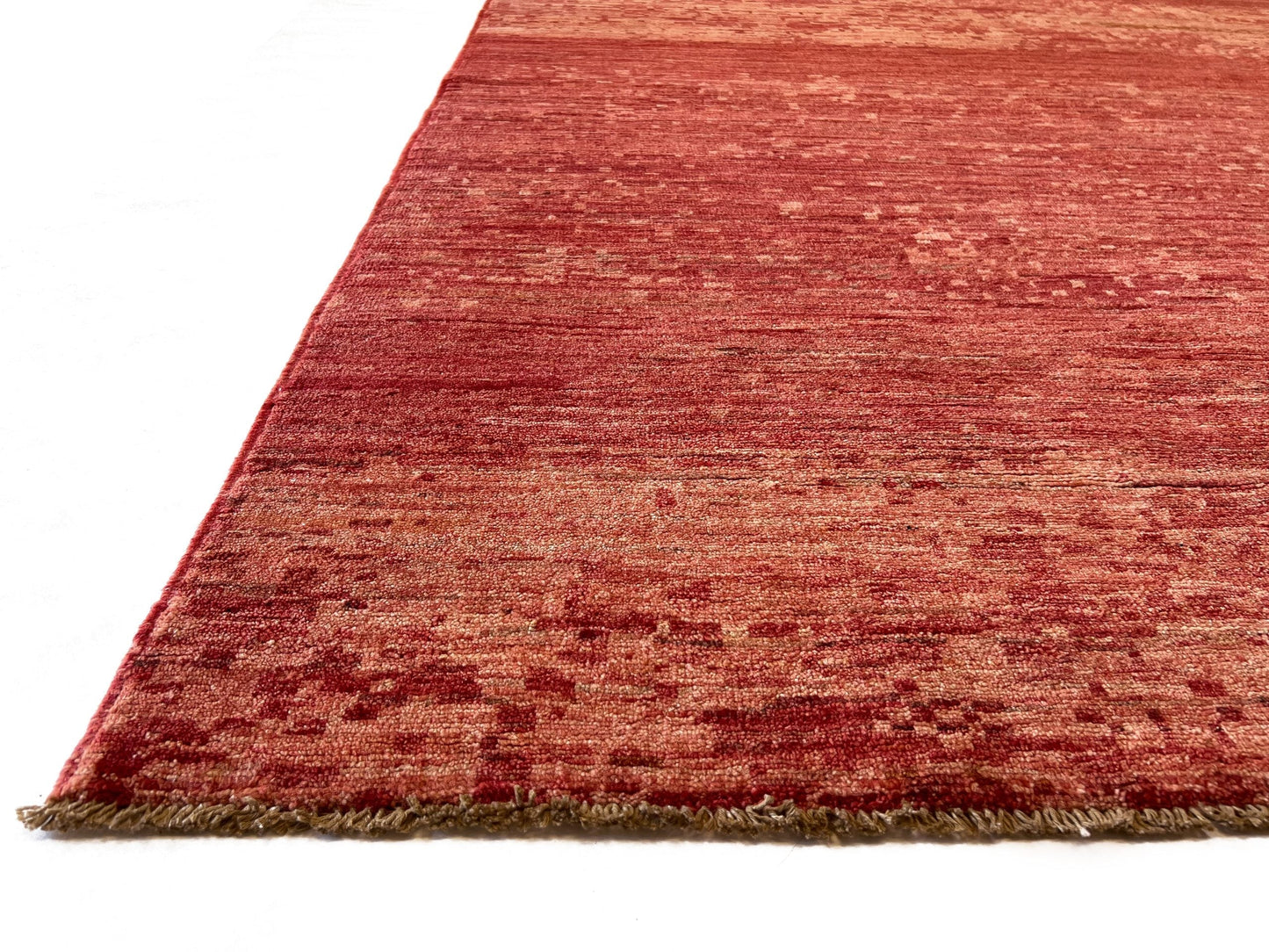 Modern Afghan Gabbeh (9'01"x11'10") coral