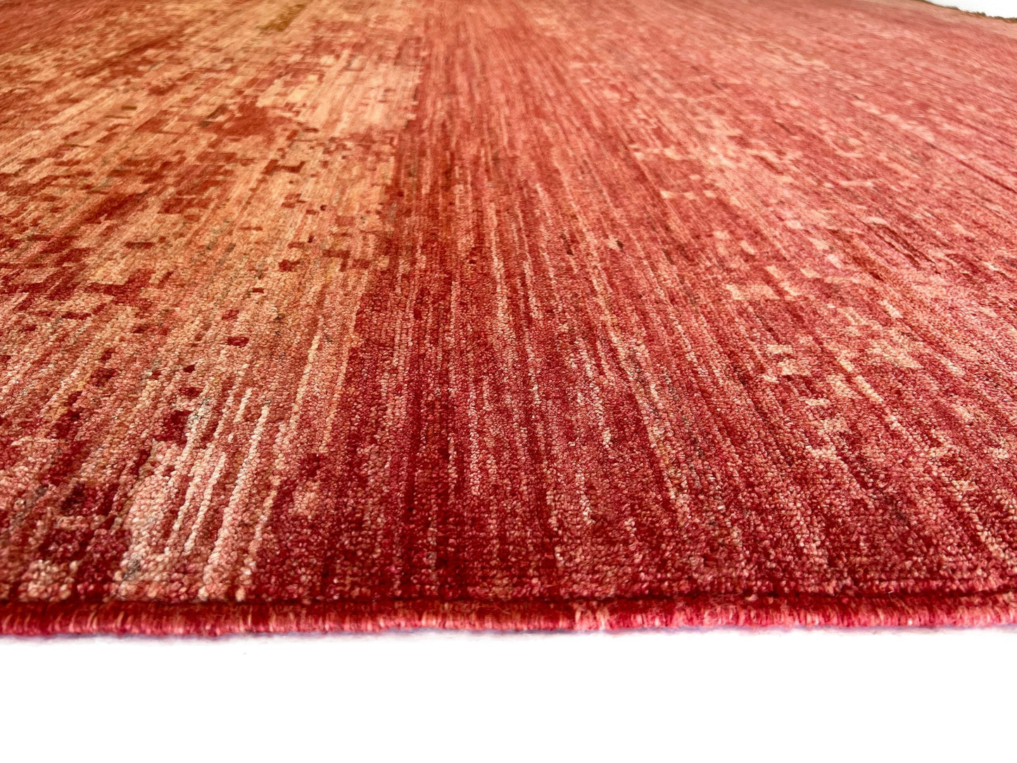 Modern Afghan Gabbeh (9'01"x11'10") coral