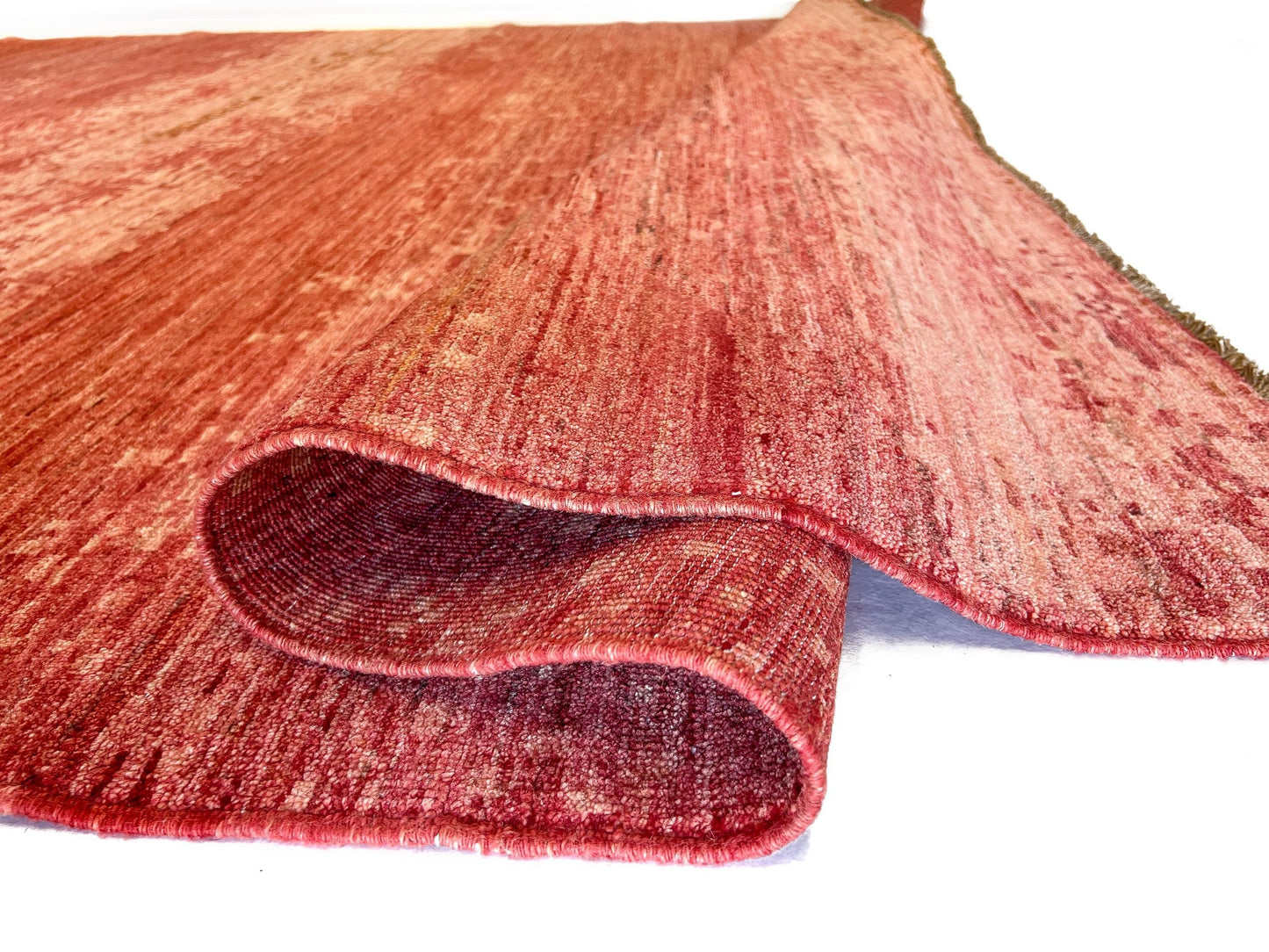 Modern Afghan Gabbeh (9'01"x11'10") coral