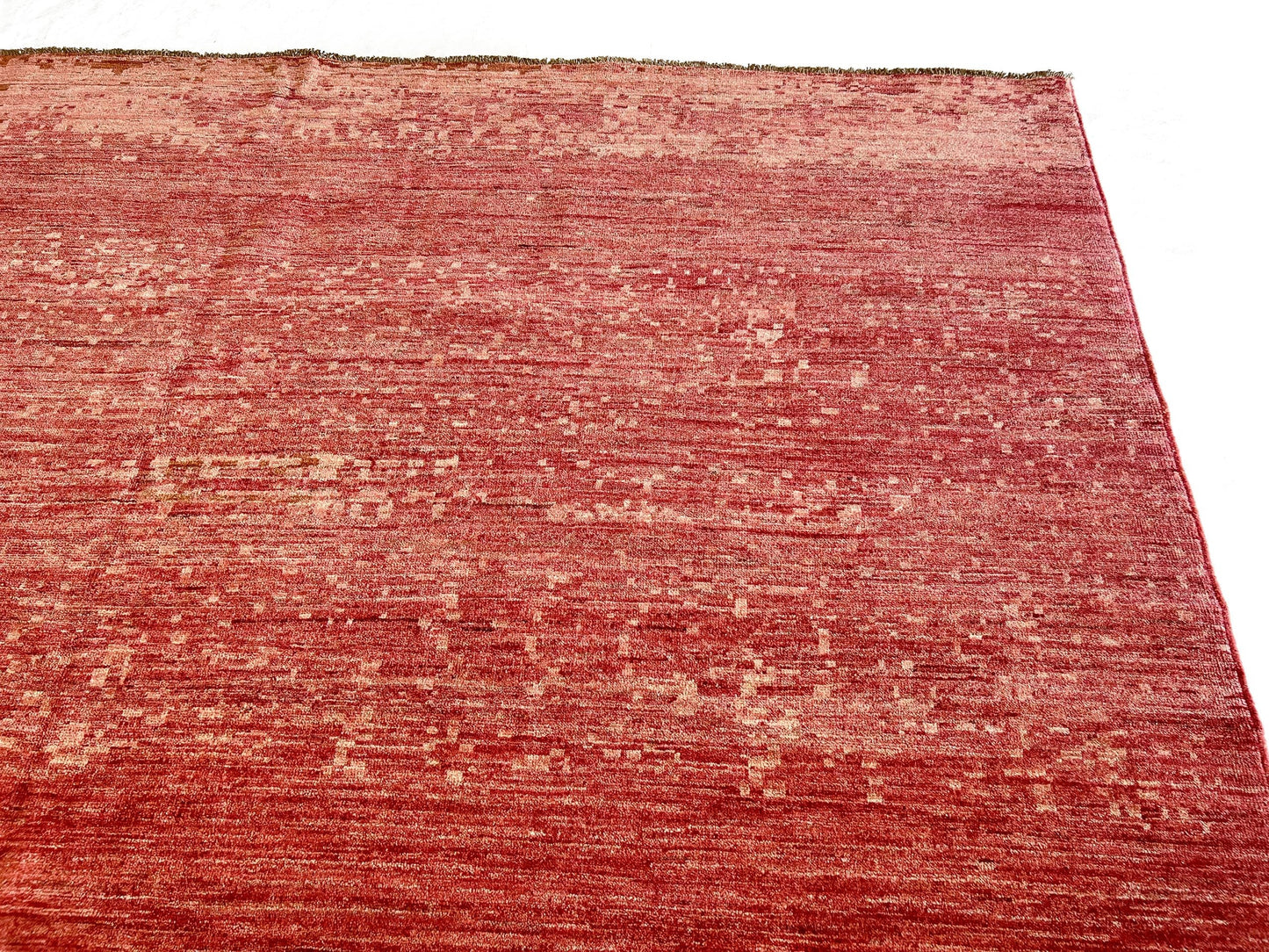 Modern Afghan Gabbeh (9'01"x11'10") coral