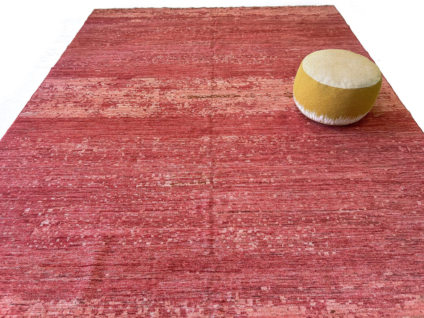 Modern Afghan Gabbeh (9'01"x11'10") coral