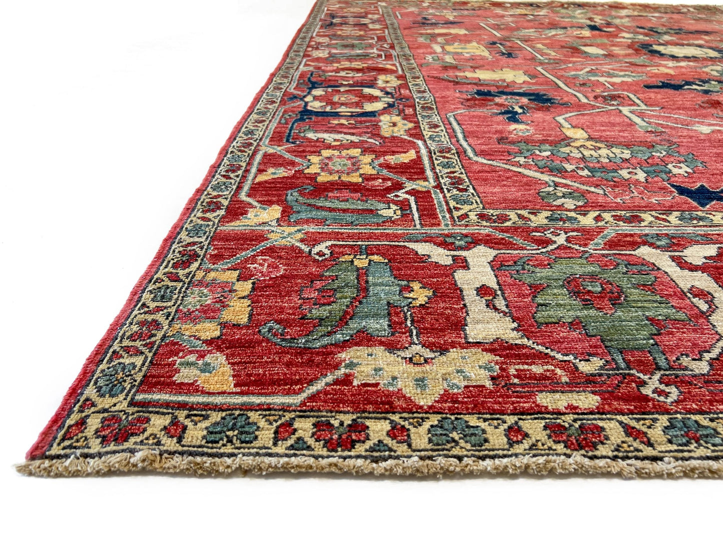 Afghan Heriz (8'00"x10'00") lt.red/red