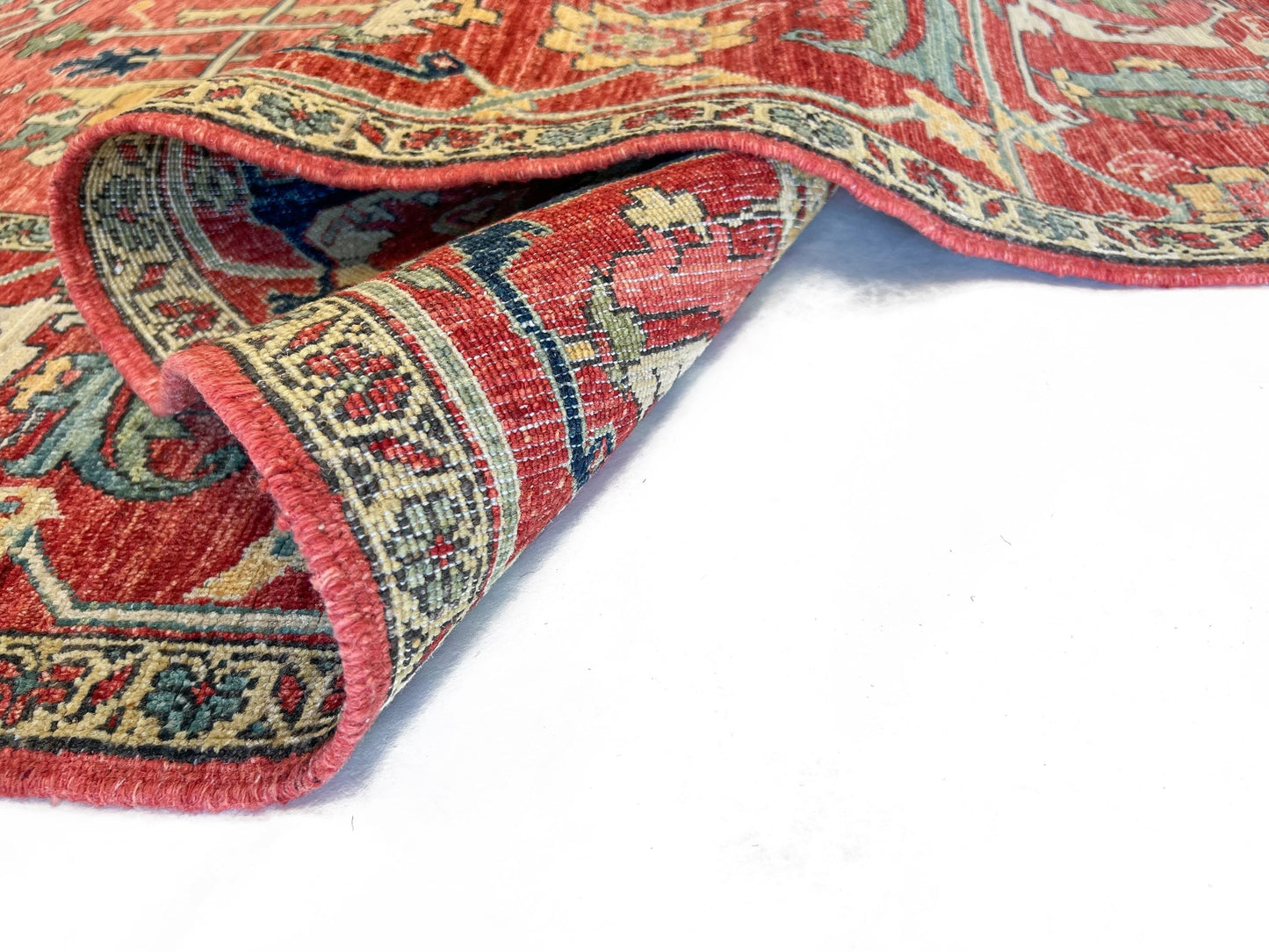 Afghan Heriz (8'00"x10'00") lt.red/red