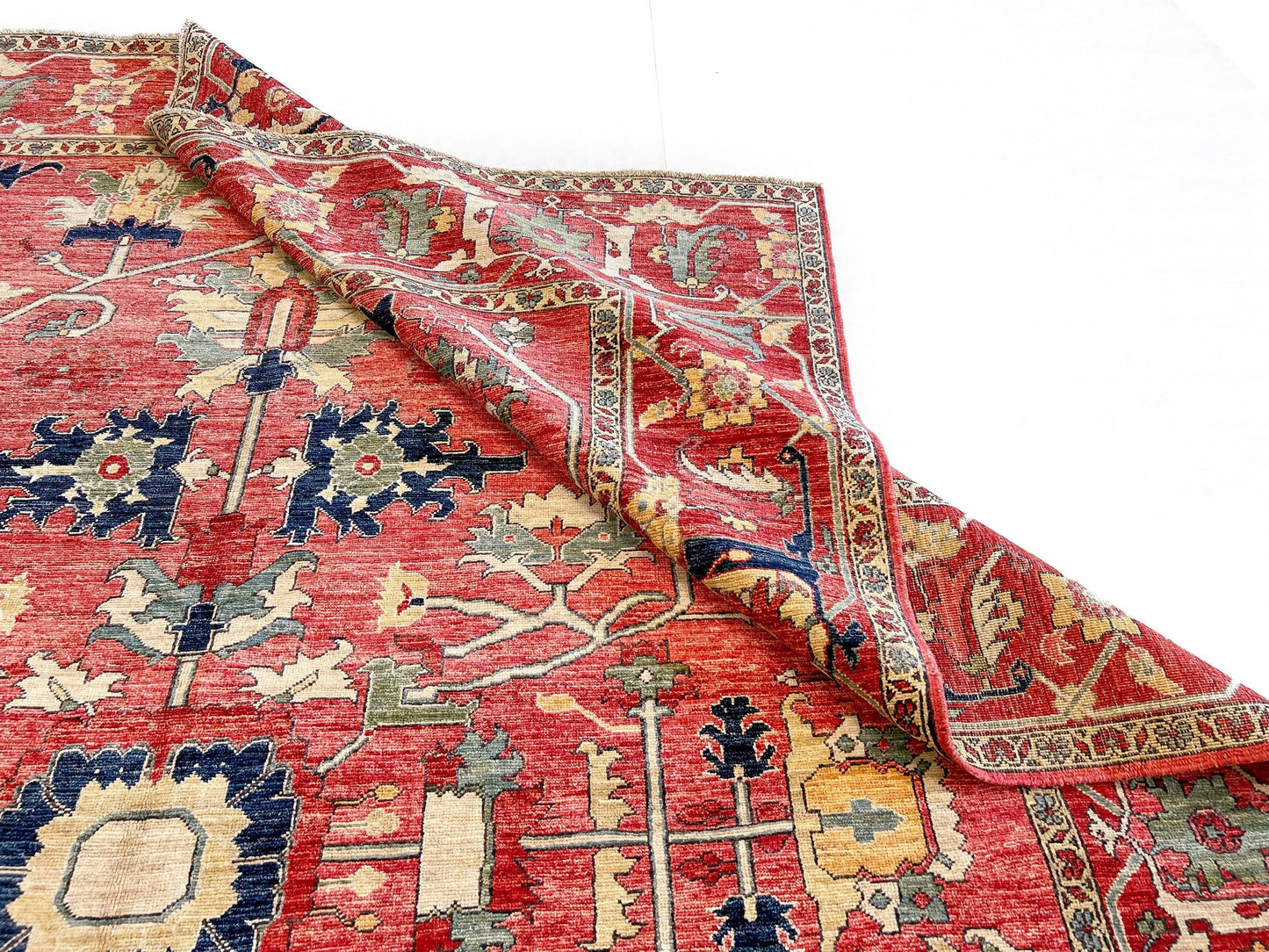Afghan Heriz (8'00"x10'00") lt.red/red