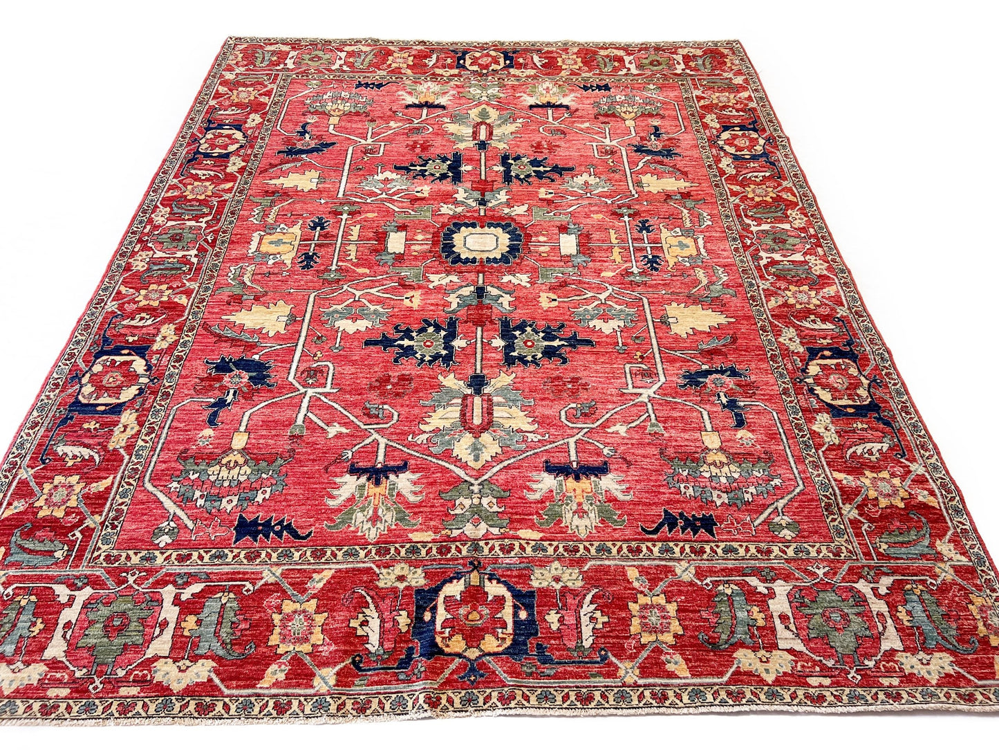 Afghan Heriz (8'00"x10'00") lt.red/red