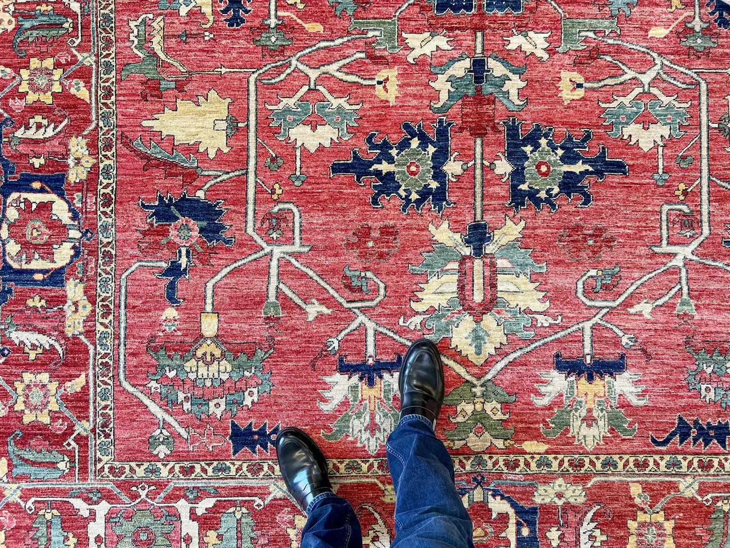 Afghan Heriz (8'00"x10'00") lt.red/red