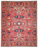 Afghan Heriz (8'00"x10'00") lt.red/red