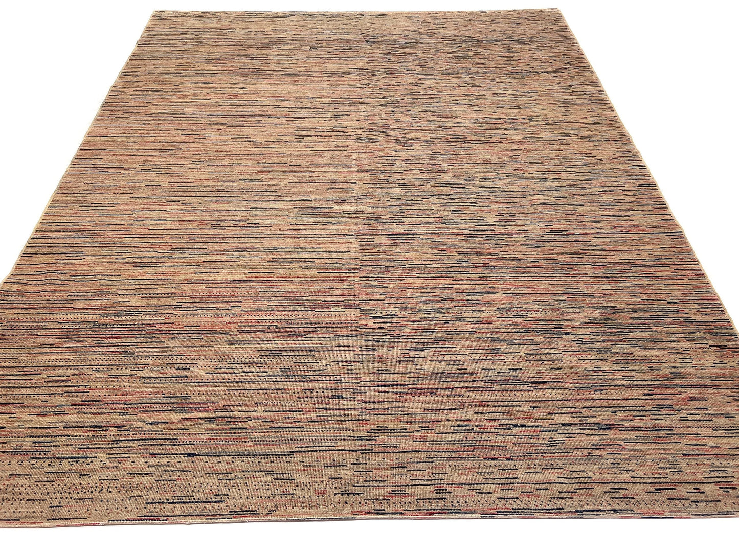 Modern Striped Gabbeh (8'00"x9'08") multicolor/sand