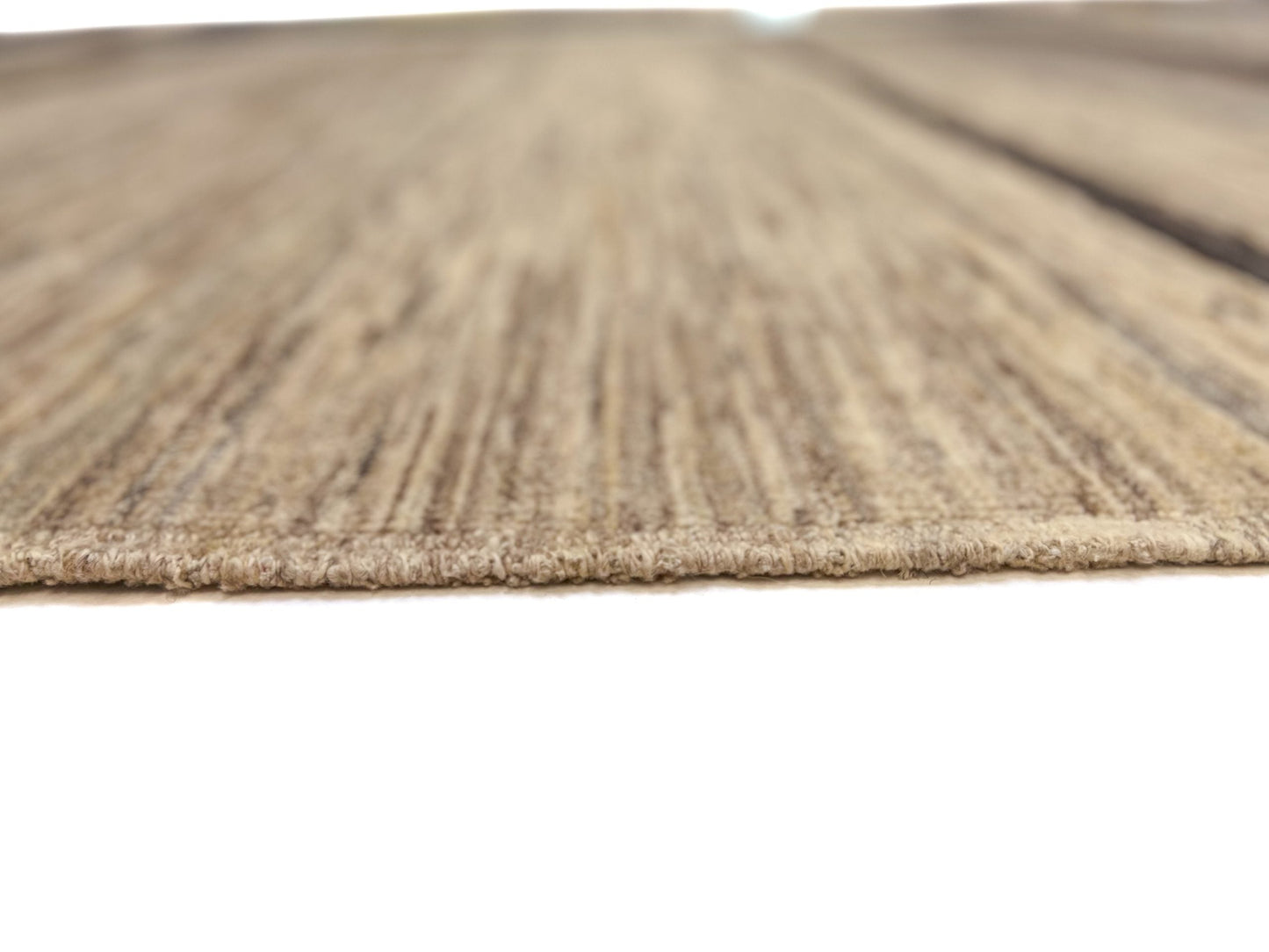 Modern Silk Striped Gabbeh (9'01"x11'11") natural/brown