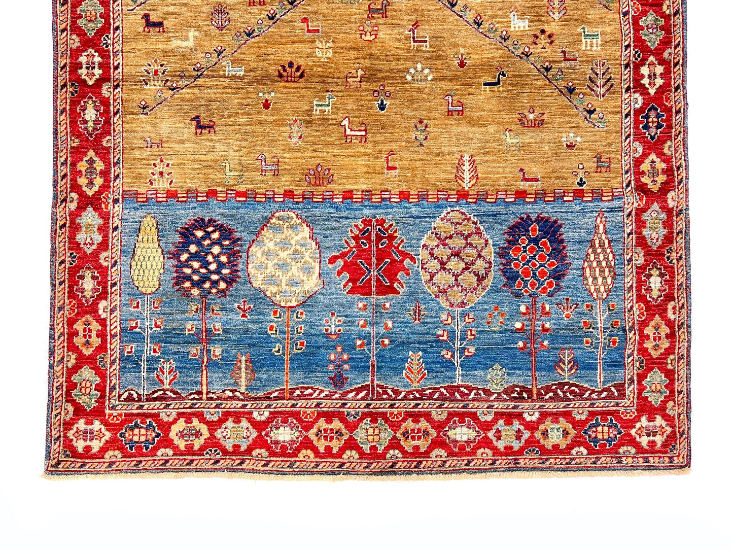 Bottom details of Scenic Tree of Life Gabbeh (5x7)