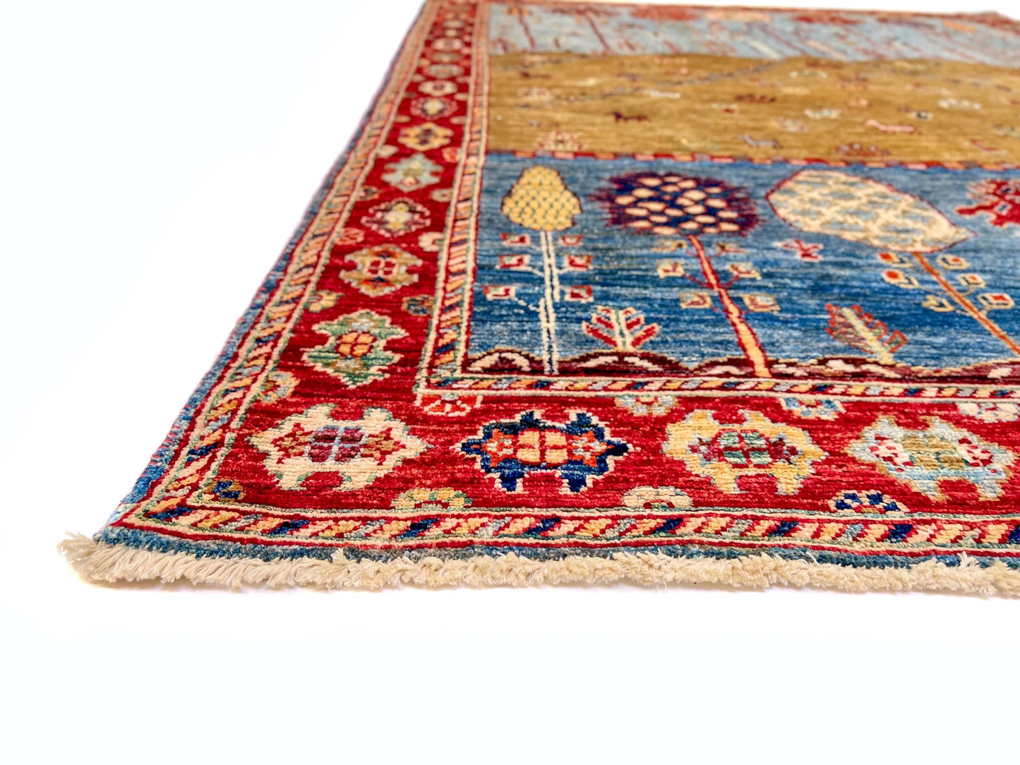 Corner details on Scenic Tree of Life Gabbeh (5x7)