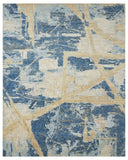 Vaughn Collection 113942 Denim Blue/Sand