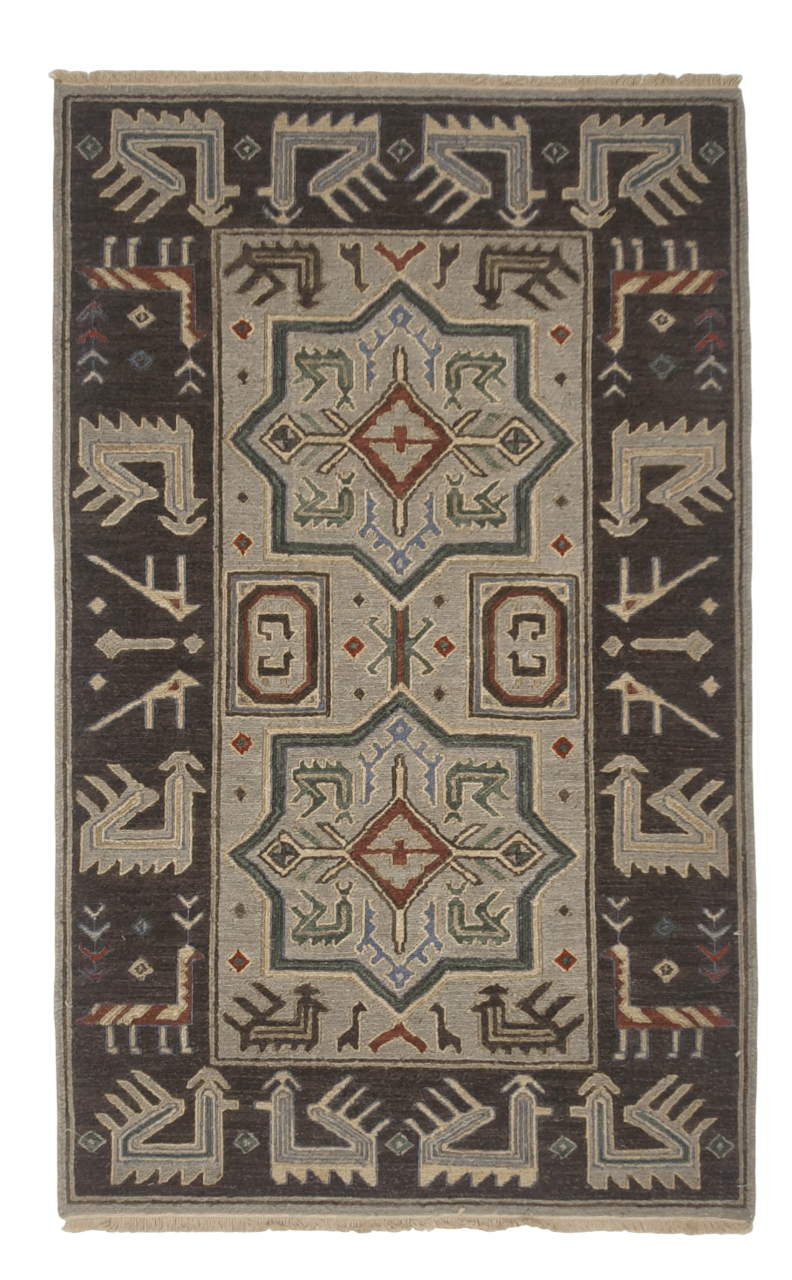 Reversible/2-Sided Shirvan Flat Weave (3x5) gray/black