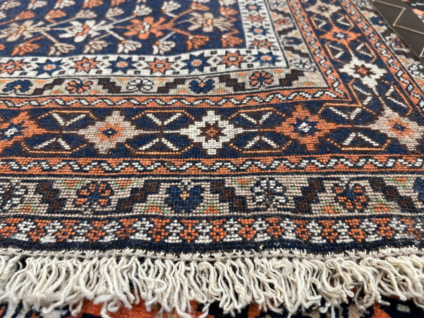 Persian Yalameh (6'09"x10'00") peach/indigo
