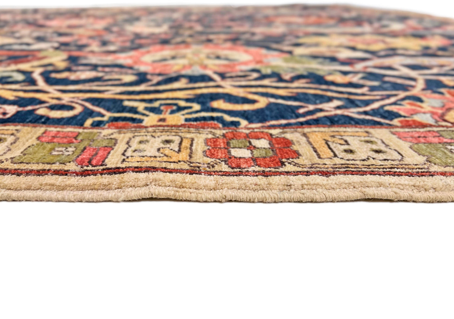 Afghan-made Bird of Paradise (9'03"x12'00") indigo