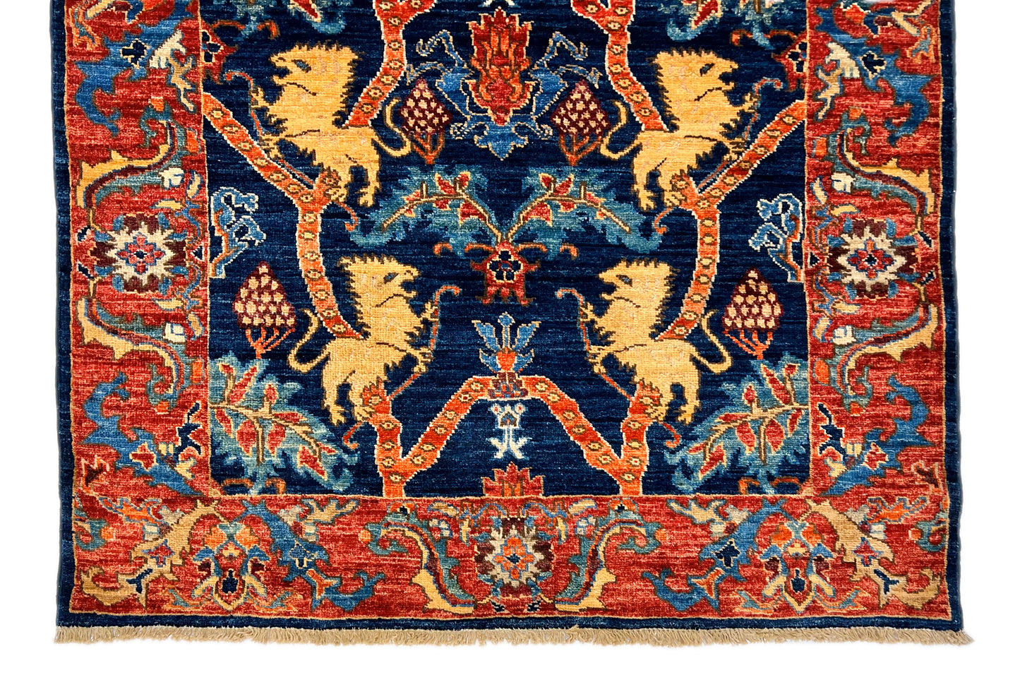 Afghan Folk/Serapi (3x5) blue/red