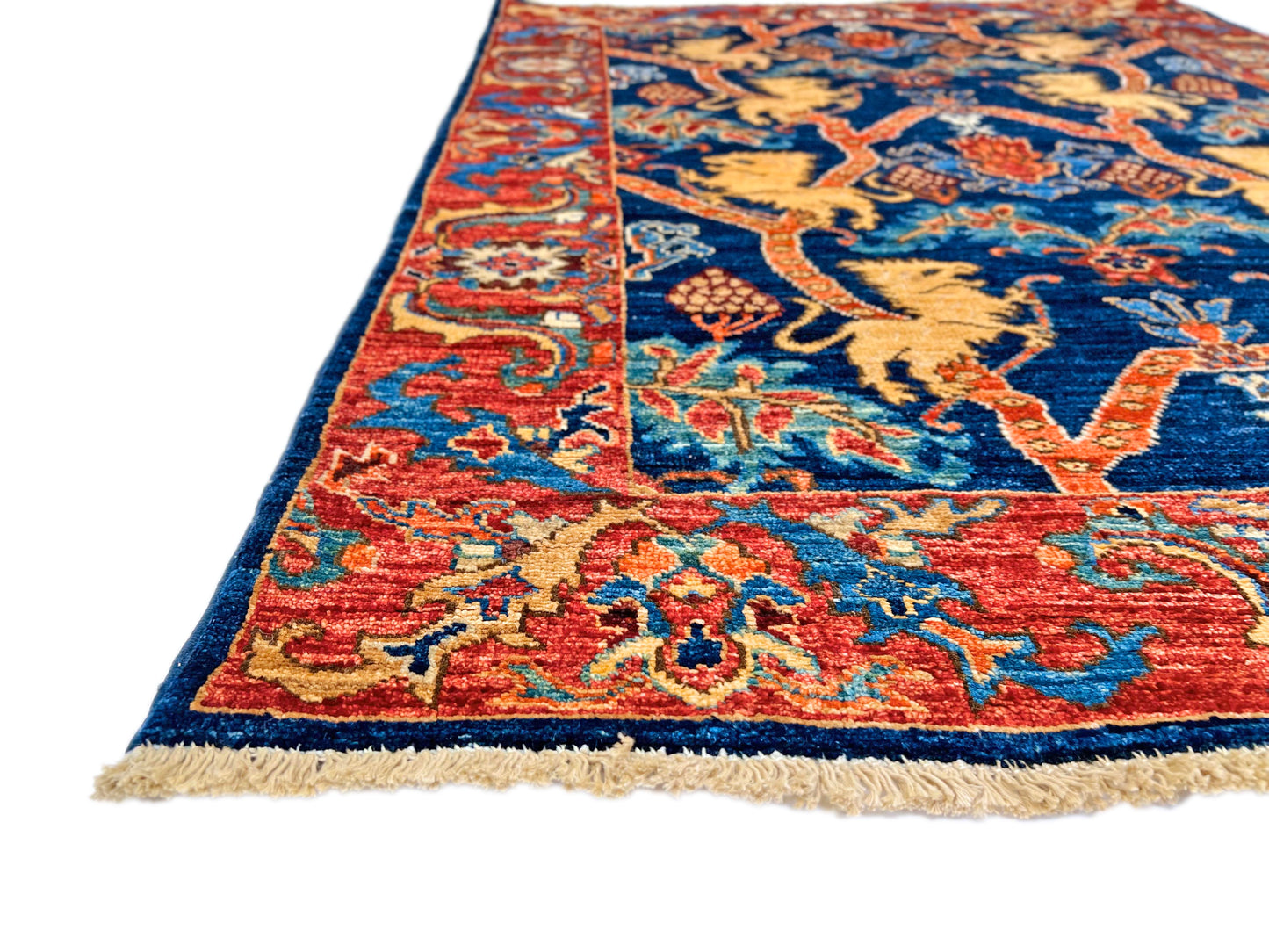 Afghan Folk/Serapi (3x5) blue/red