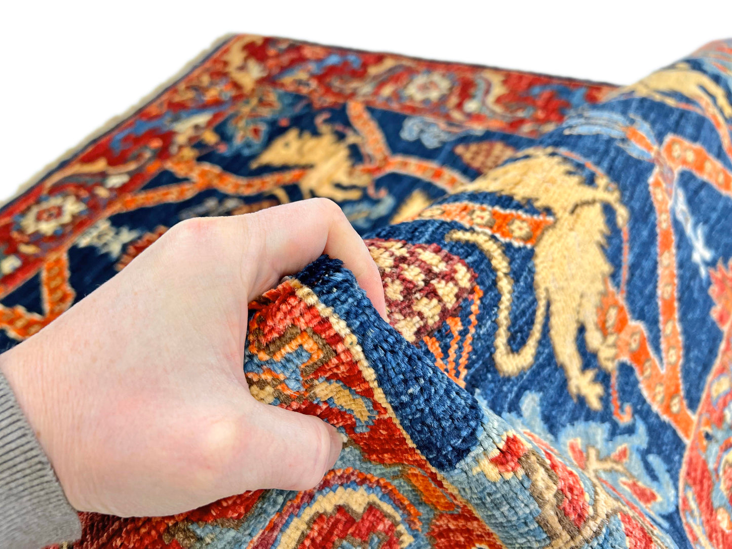 Afghan Folk/Serapi (3x5) blue/red