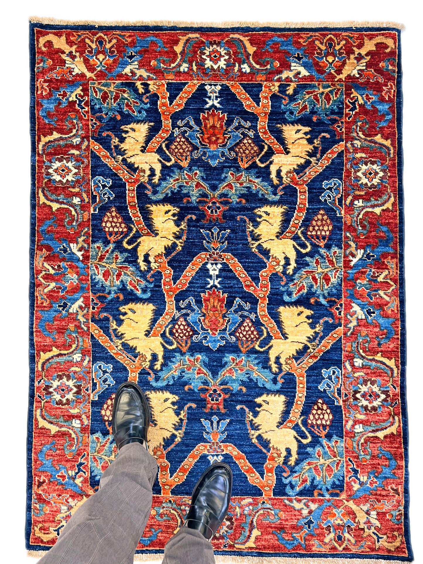 Afghan Folk/Serapi (3x5) blue/red