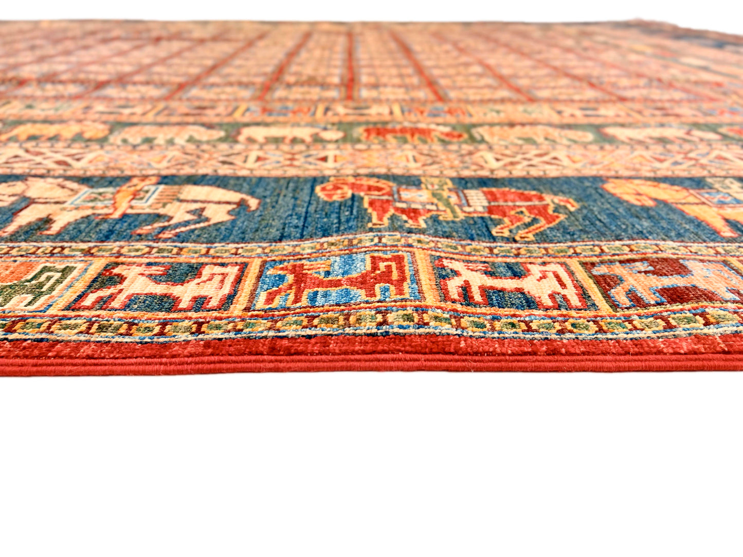 Afghan Pazyryk (8'08"x12'02") red/blue