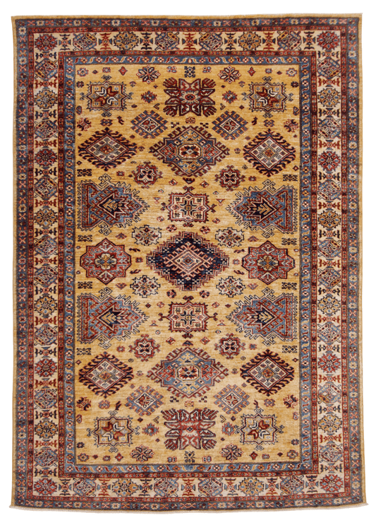 Super Kazak (5'08"x7'11") gold/ivory