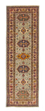 Super Kazak (2'00"x6'00") light gray/multicolor