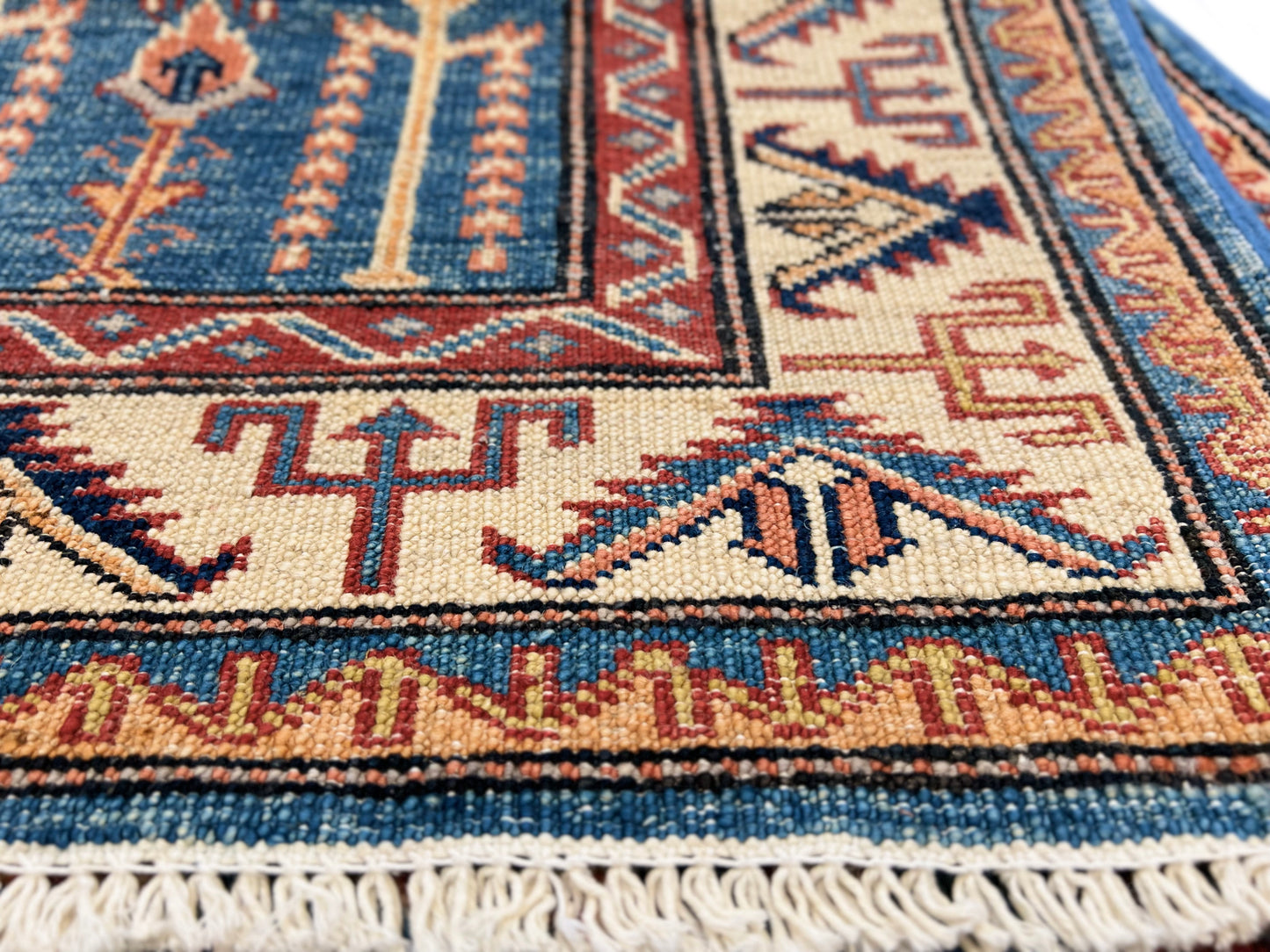 Super Kazak (2x6) blue/ivory